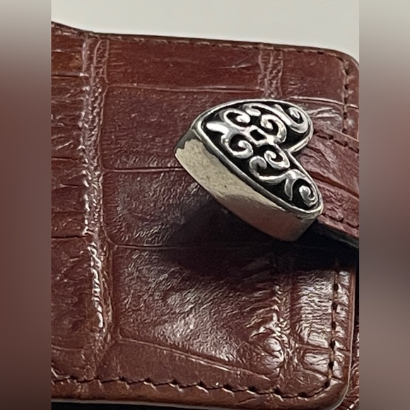 Vintage Brighton “One World” Faux-Croc Key Chain Purse Charm w/ Photo Locket - Picture 9 of 12